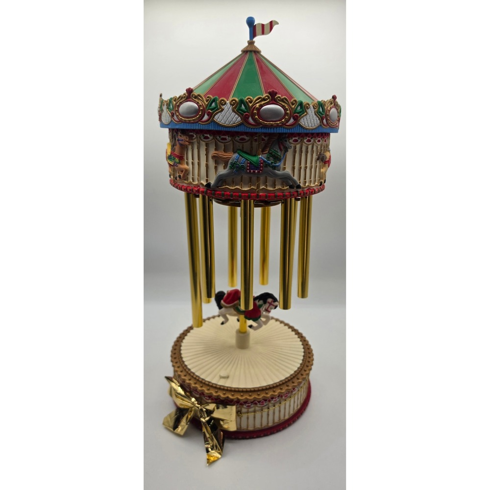 Vintage Carousel Wind Chime Music Box Rotating Merry Go Round chimes music